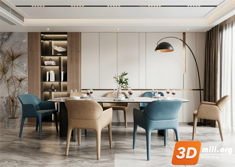 Dining Table Set Skp Files